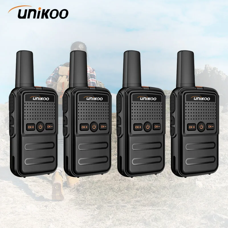 4 pcs  UNIKOO UK228 Walkie Talkie Mini Size Portable Handheld Radio Wireless Set Twol Way Radio Station Comunicador Transceiver