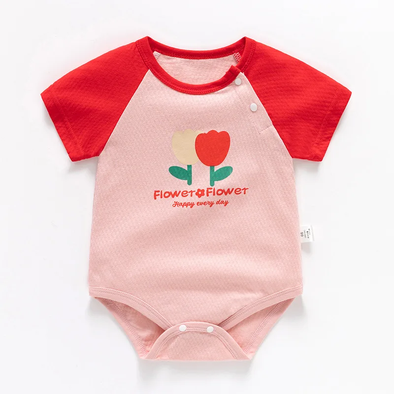 2024 Newborn Baby Summer Rompers Infant Kids Jumpsuits Short Sleeve Cartoon Printing ropa bebe Baby Boys Girls Clothing Outfits