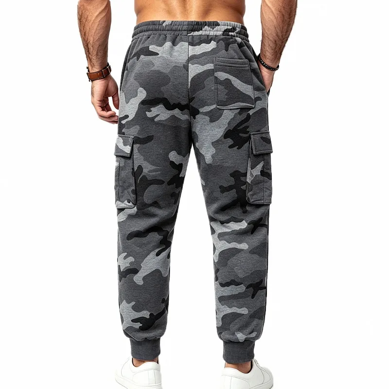 2026 Europäische Camouflage-Fleece-gefütterte Arbeitshose Outdoor Camouflage Trendige Hip-Hop Lose Pendlerhose für Herren – Detail 2