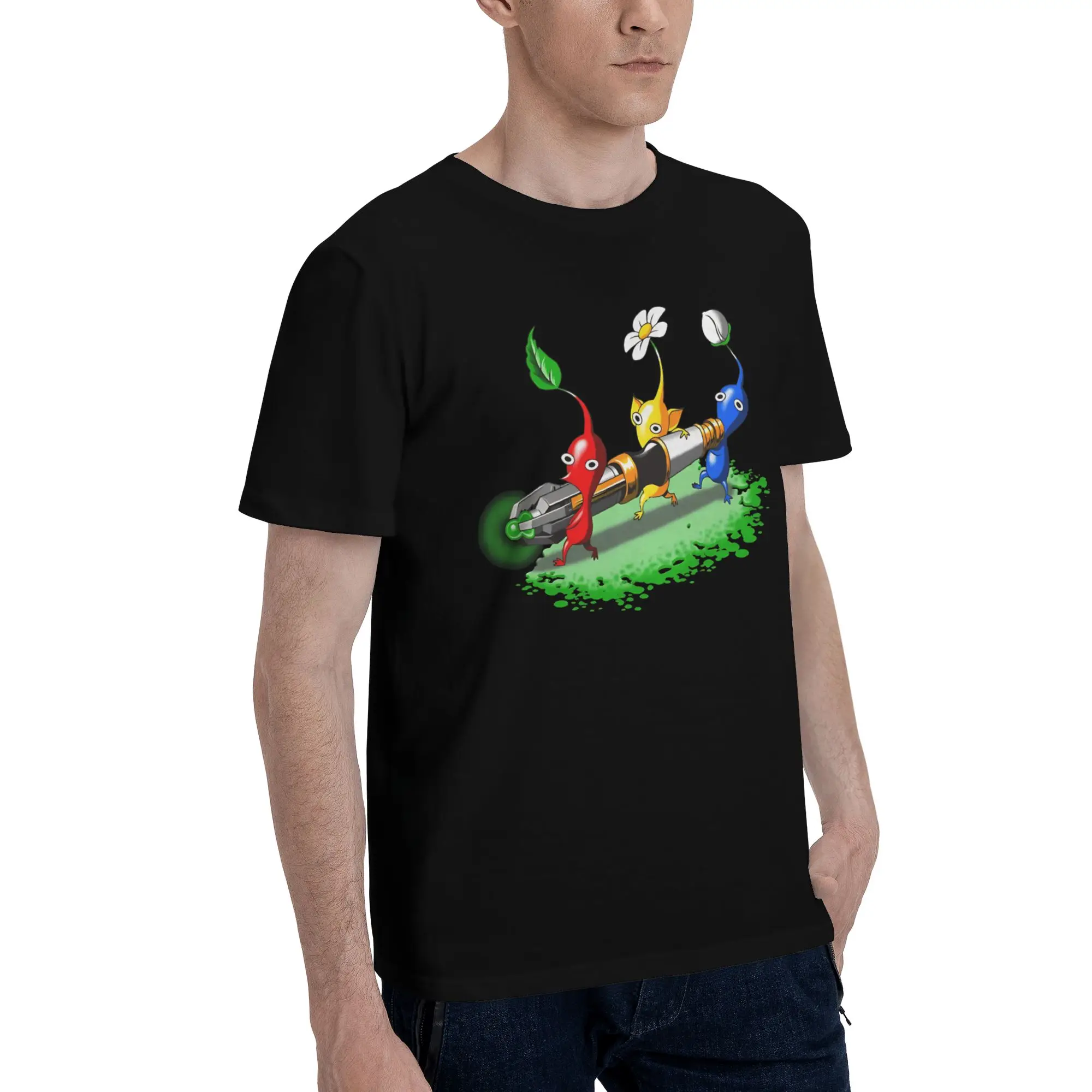 Too Toxic For You  Men's T Shirt Pikmin  Hipster Tees Short Sleeve Round Neck Pure Cotton New Arrival Tops T-Shirt