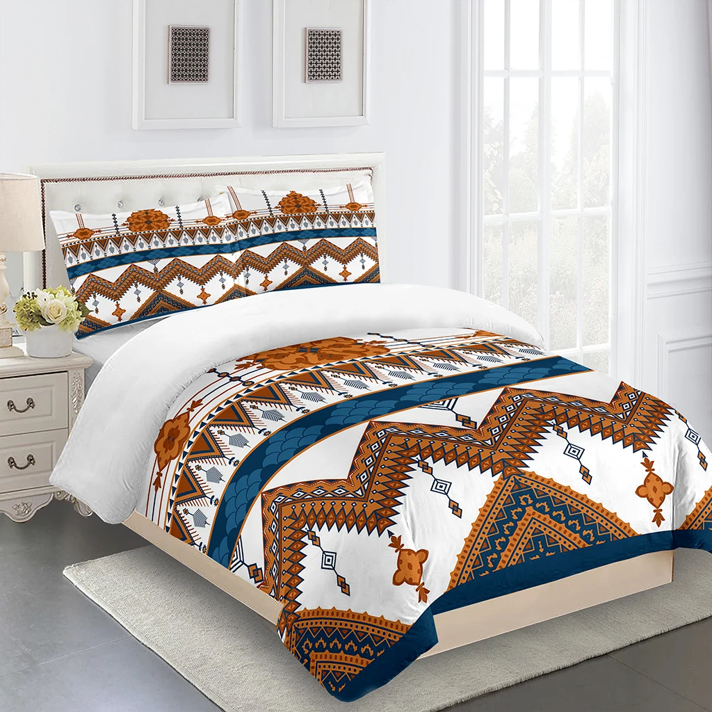 

Eritrean Bohemia Boho Saba Barquote Abstract Ethiopian Quilt Durex Twin Full King Size 3Pcs Duvet Cover Bedding Linen Bedspread