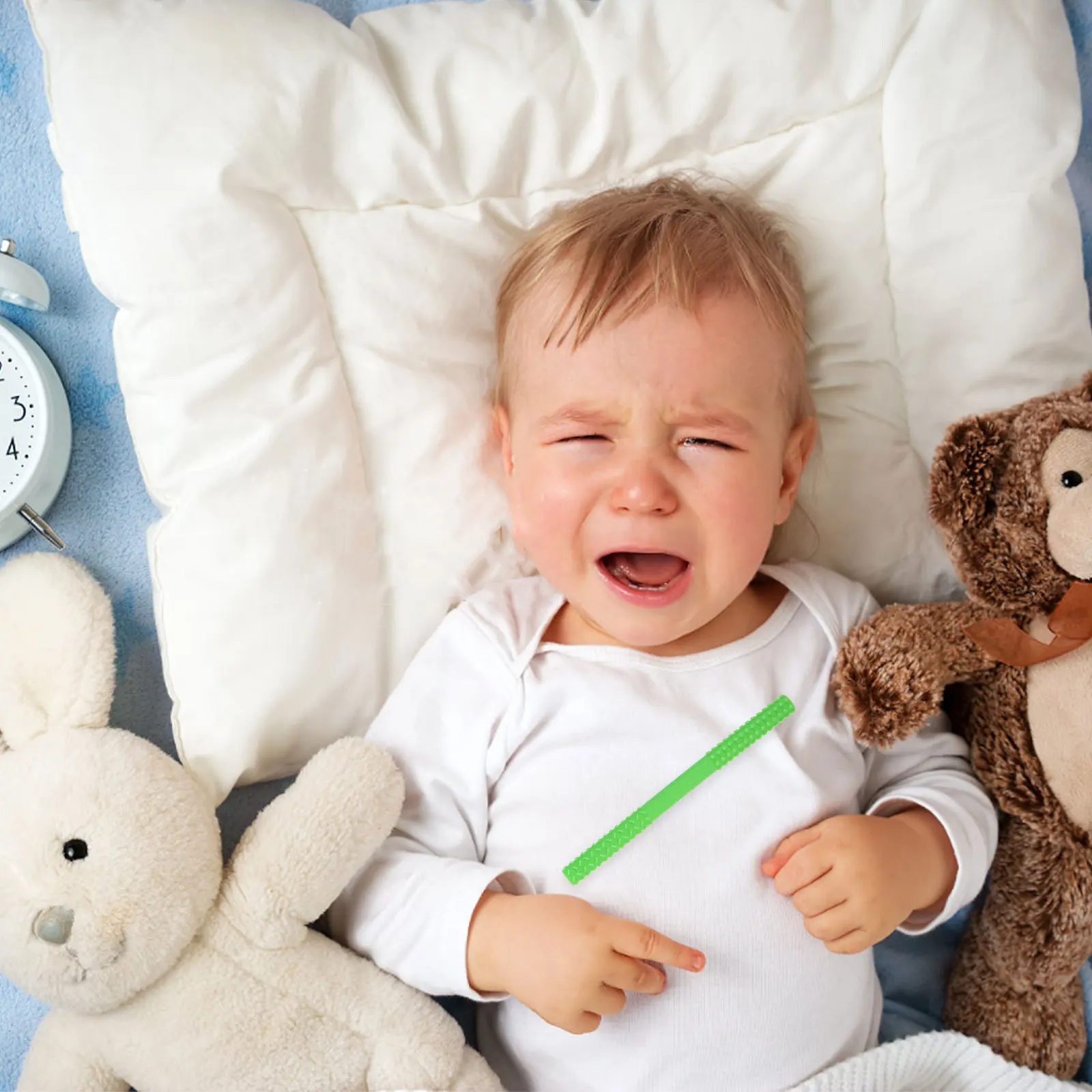 

3 шт., силиконовые прорезыватели для детей, полые мягкие жевательные трубки, тренировочные моляры, облегчение боли при десен, игрушка-прорезыватель, детская молярная игрушка