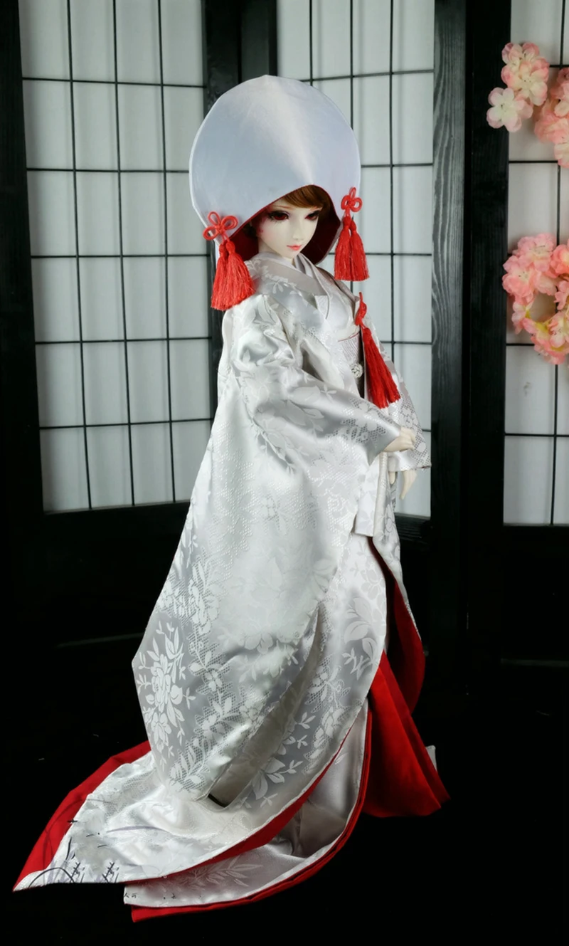 1/4 1/3 Schaal BJD Kleding Japanse Oude Kostuum Furisode Kimono Outfit Voor MSD SD13 Meisje SSDF ID75 Pop Accessoires C2219