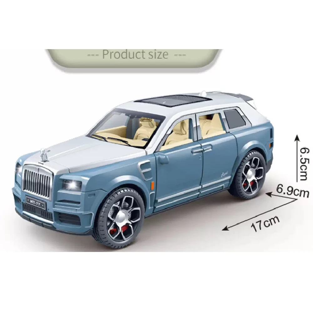 1/20 SUV alloy model sound and lightweight children's inertial car toys lighting music sedan manual door opening model gift