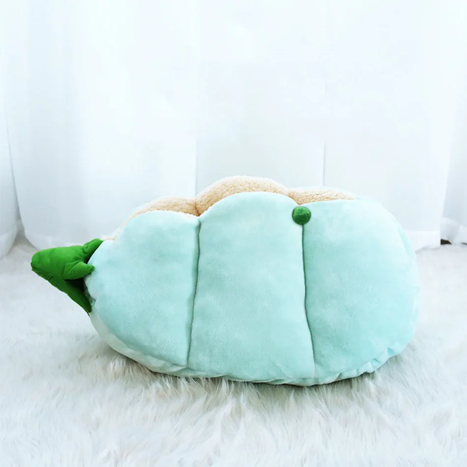 Small Dog Cat Bed Pad Half Closed Cartoon Pea Cat Nest Pet Soft Keep Warm House Pet Cat Bed Cushion Pet Product Mat Pet Supplies