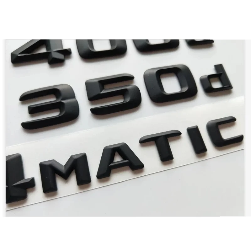 Matt Black Emblems for Mercedes Benz W212 W213 W211 E180d E200d E220d E250d E300d E320d E350d E400d E430d E450d E500d 4MATIC CDI