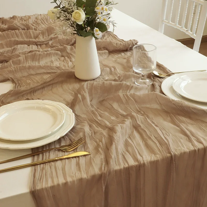 

30PCS Dark Green 40x275cm Solid Gauze Cheese Cloth Table Runner for Wedding Party Baby Shower Thanksgiving Christmas Decoration