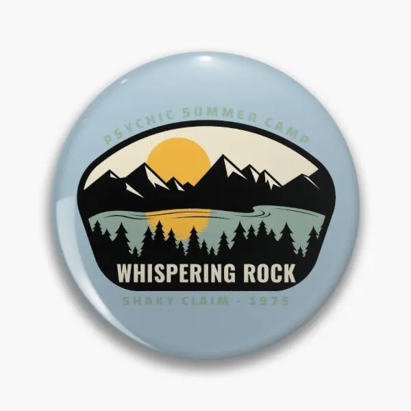 Psychic Summer Camp Whispering Rock 19  Soft Button Pin Decor Cute Metal Cartoon Jewelry Funny Badge Hat Creative Collar Lover