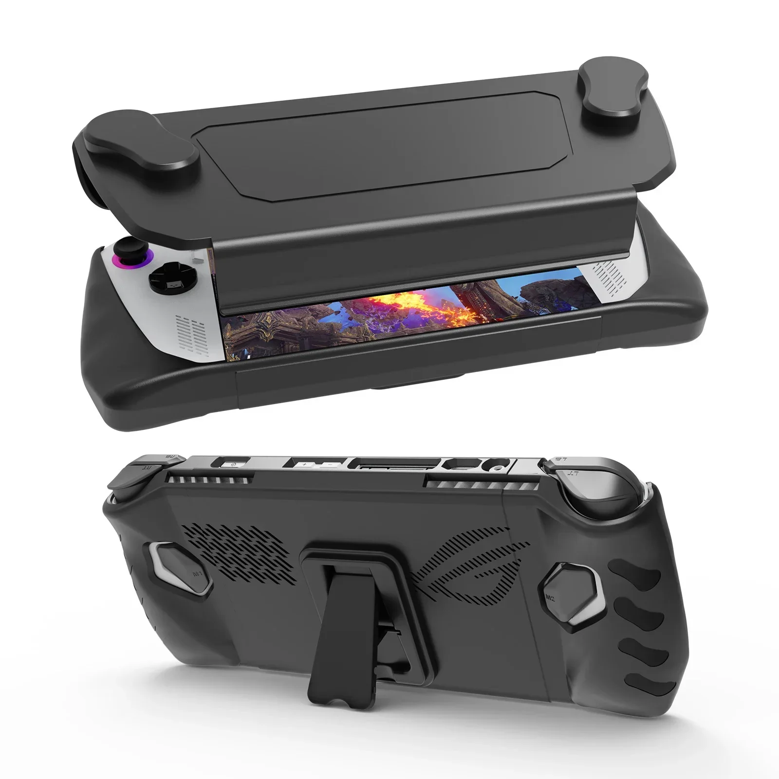 

For Asus ROG Ally Case Shockproof Game Console Cover with Detachable Front Shell Protective Case for Asus ROG Ally Game Console