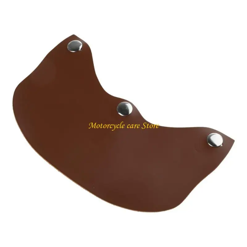 U75F Lightweight Retro Helmets Brim 3 Pin Helmets Visors Removable Rain Cap Brim Removable Brim Qucik Fixing for Motorbike