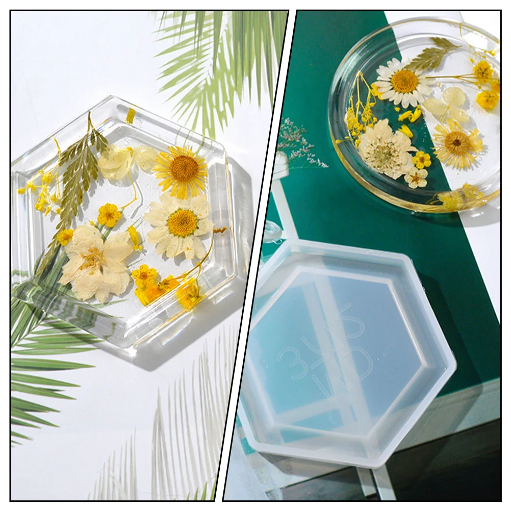 

2Pcs Crystal Epoxy Craft Accessories Resin Drip Tray Craft Accessories DIY Silicone Mold Plate Mold Jewelry Making
