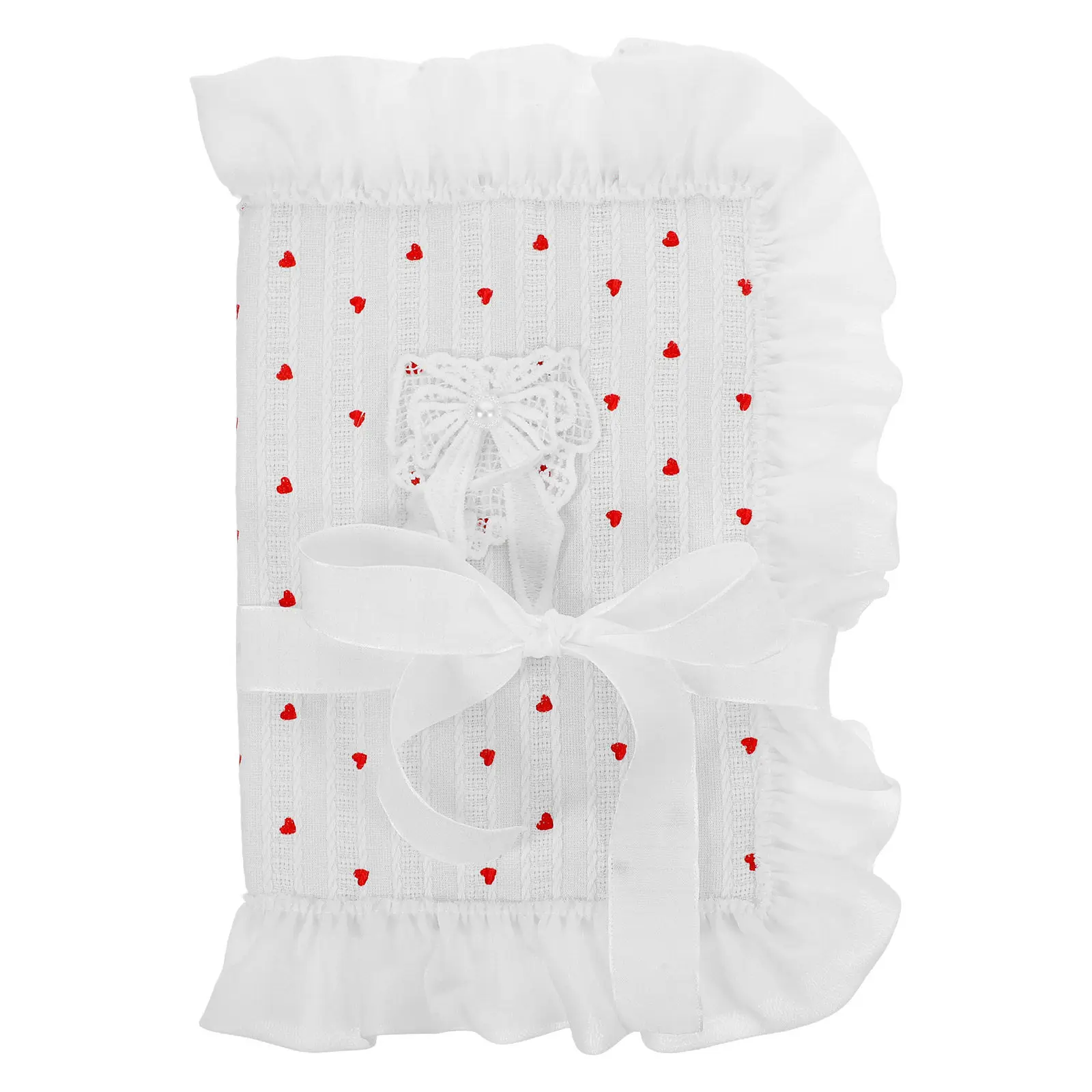 Cloth Book Cover Bow Lace Romantic Secret Notebook Sleeve Fabric Protector Foldable Decorative Book Sleeve Accessory