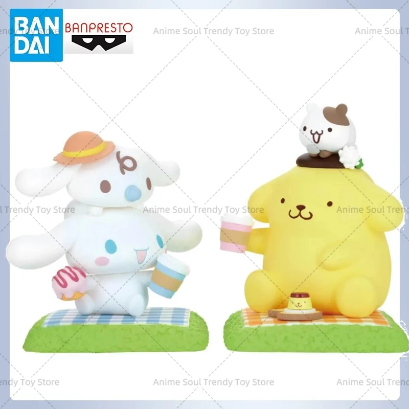 BANDAI Original Genuine LINE UP Vol.2 Friend Memories Pompom Purin Anime Action Figure Doll Model Statue Toys Festival Kids Gift