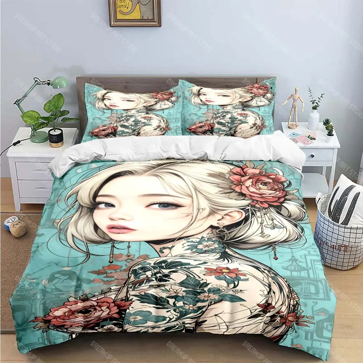 2026 Fashion Sexy Anime Girl Print Bedding Sets Bed Supplies Set Duvet Cover Bed Comforter Set Bedding Set Aldult Gift
