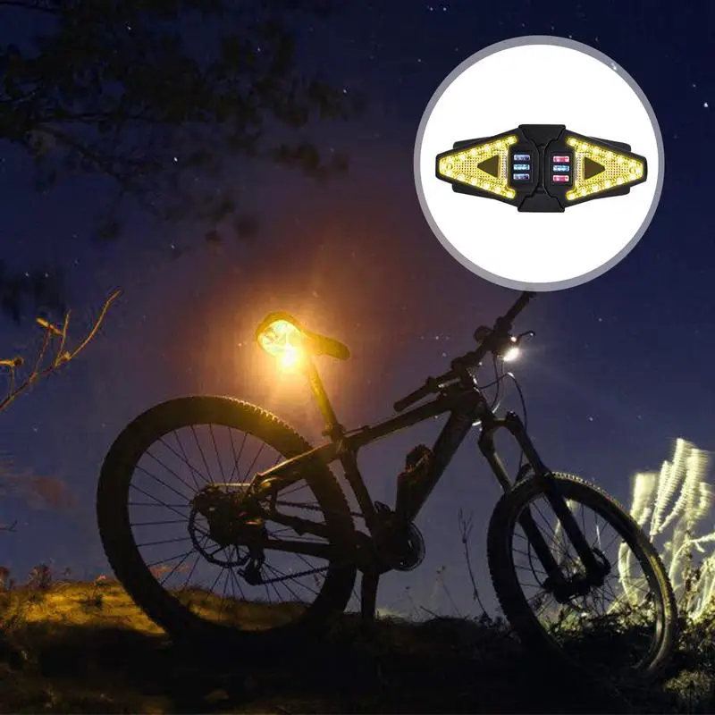 Remote Control Rechargeable Turn Signal Stable Attachment Bright Cycle Rear Light Efficient Warning Energy-Saving Design Weather