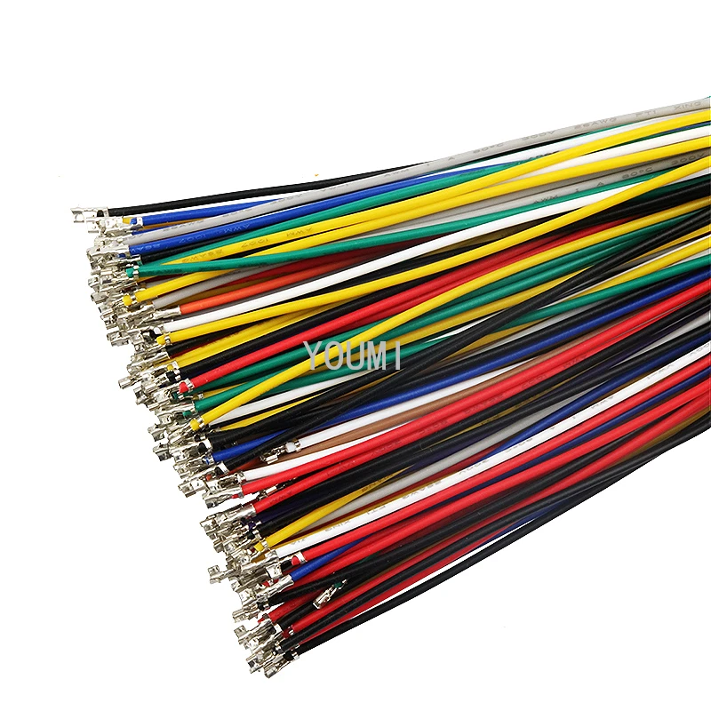 50pcs PH2.0mm 26AWG Terminal Cable 2.0mm Spacing Only Terminals Single Or Double Head Electronic Wire 10cm20cm Connection Wire