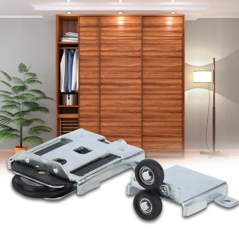 Replacement Ball Bearings Sliding Door Roller Smooth Durable Closet Door Pulley Door Roller Assembly Pocket Door