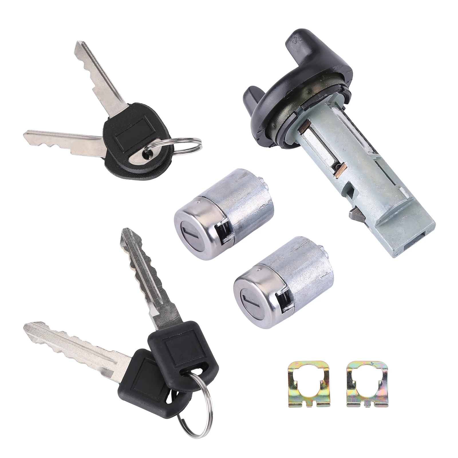 Zündschlüsselschalter, Schließzylinder und Türschloss, Becher-Set, 2 GM-Schlüssel, kompatibel mit Chevy GMC 95–97