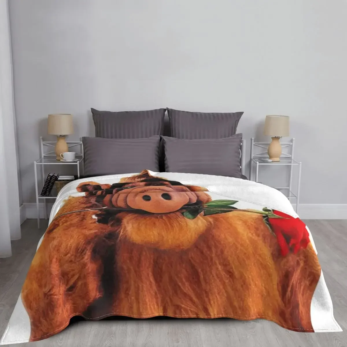 Alf Throw Blanket Decoratives bed plaid fluffy Large Blankets