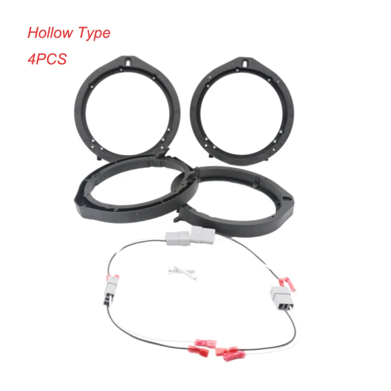 4Pcs 6.5 Inch Car Door Speaker Adapter Rings With Wiring Harness For Honda Civic Accord CR-V Odyssey Insight Audio Upgrade