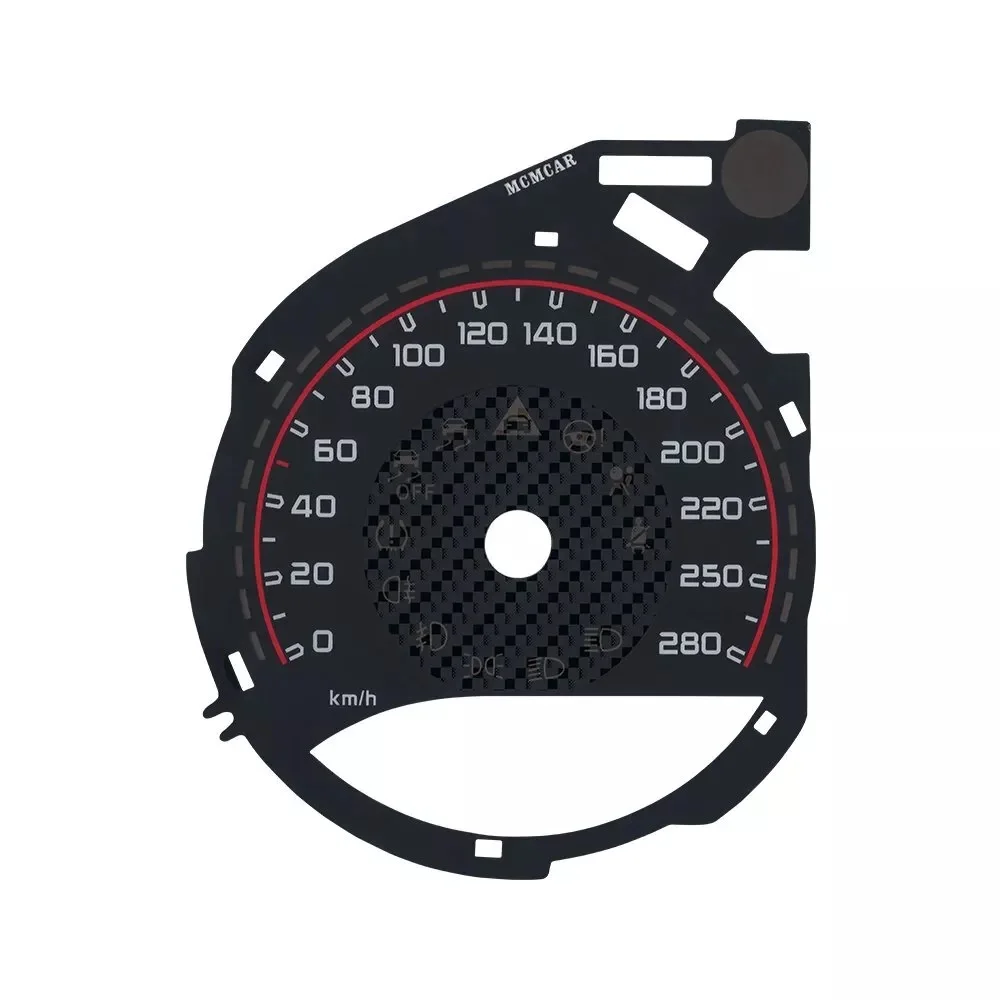 Instrument Cluster Speedo Dials Overlay For Mercedes- Benz C Class C63 C200L GLC260 Upgarde AMG Gauge Face Carbon Fiber 280KM