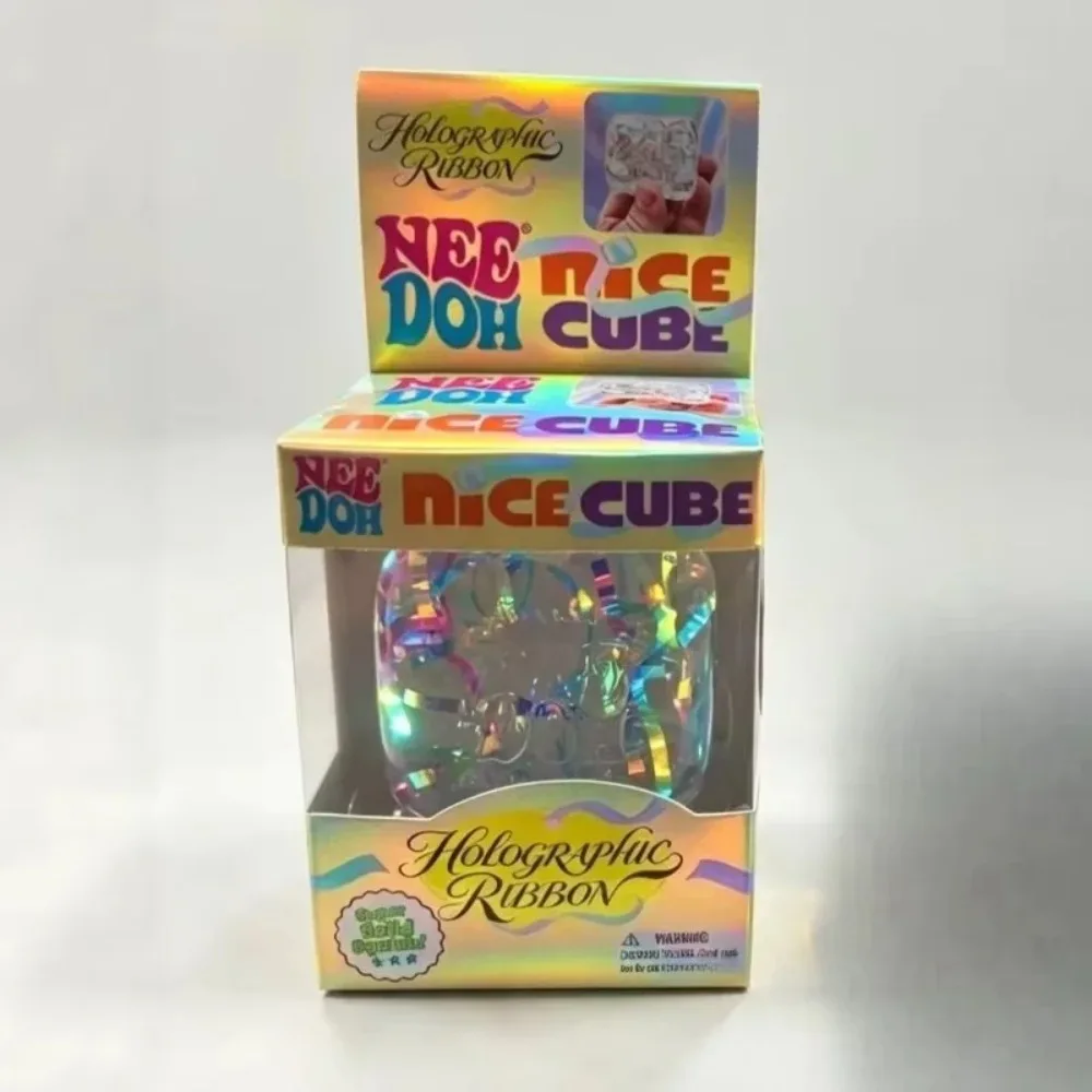 NeeDoh Holographic Ribbon Squeeze Toy, Sensory Gift