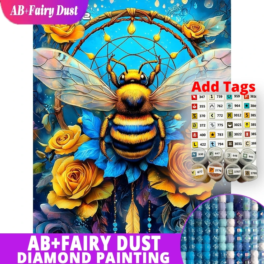 

Наклейки AB Fairy Dust DMC, Алмазная мозаика, Полная вышивка квадратными стразами, Изображение животных, Новинка, Картина из страз, Цветы