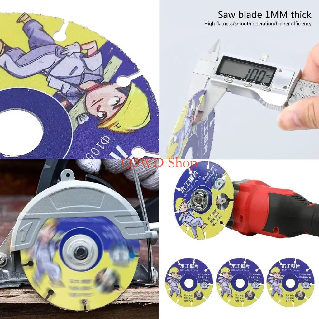 

Q5WD 3Pcs/set 105mm Cutting Disc Mini Circular Sawblade For Wood Plastic Metal