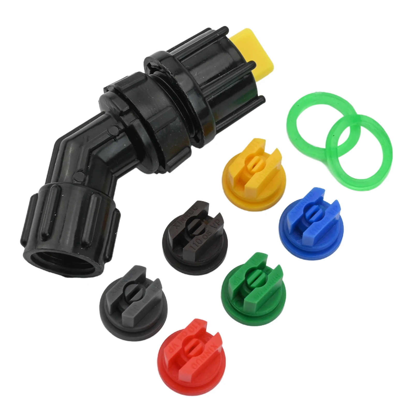 Agricultural Spray Head for Greenhouse Systems with 6 Removable Nozzle Tips 0.1-0.6mm for Accurate Coverage Control