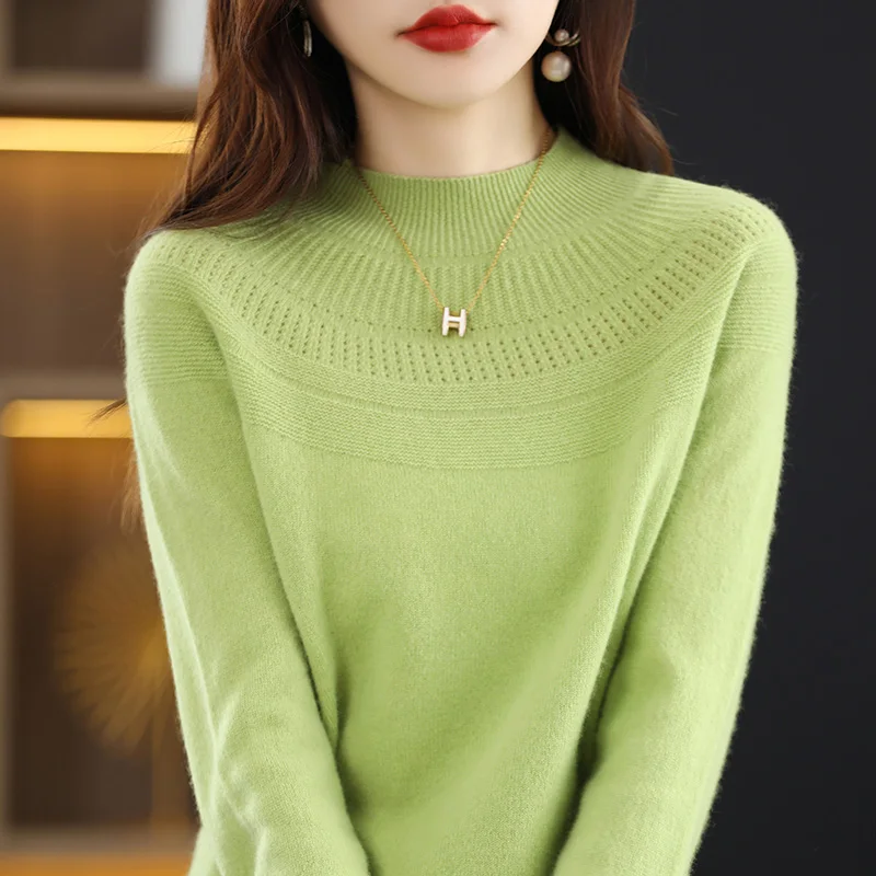 100% seamless sweater autumn and winter bottoming shirt women\'s new autumn and winter sweater sweater first-line ready-to-wear