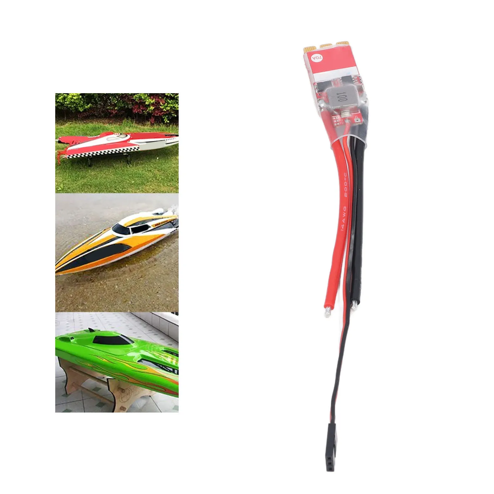 

Brushless ESC 70A 2‑6S Lipo Battery Powered RC Car Motor Electric Speed Controller with BEC 128KHz PWM