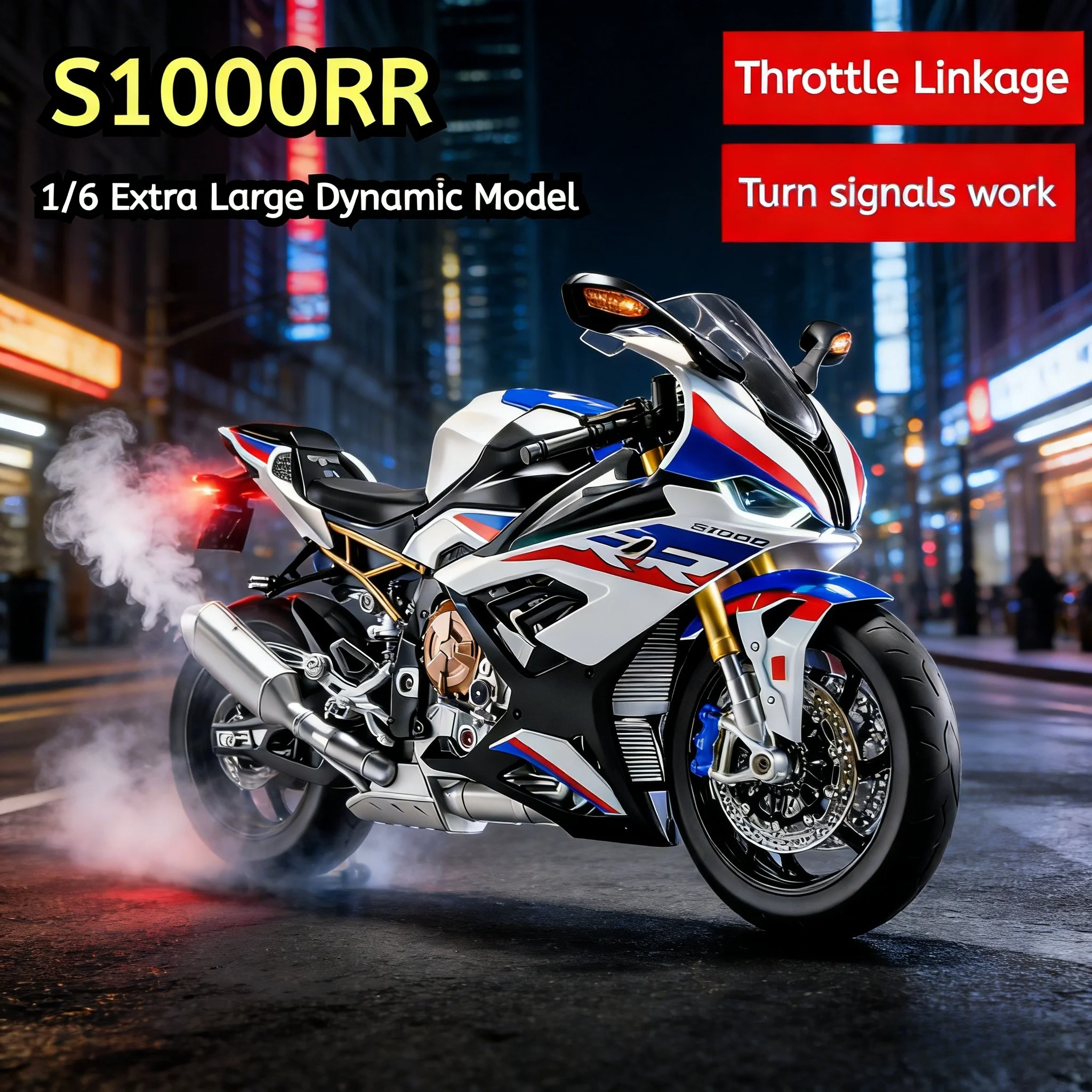 

Для BMW S1000RR 1:6: Коллекционная модель 6-цилиндрового алюминиевого мотоцикла с аутентичной системой зажигания — отличный подарок на день рождения.