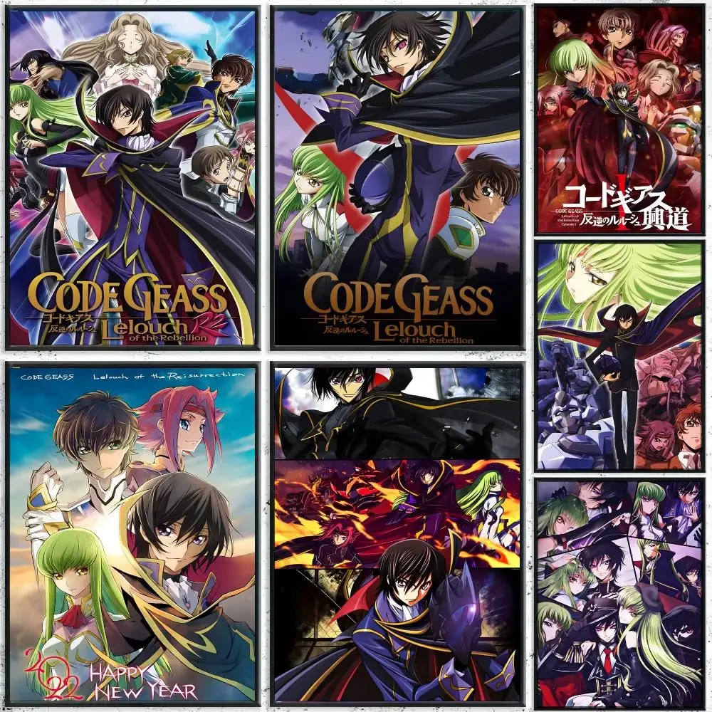 Anime C-Code Geass Poster High-Quality Waterproof Wall Decal for Study, Living Room & Garage, Great Gift for Fans