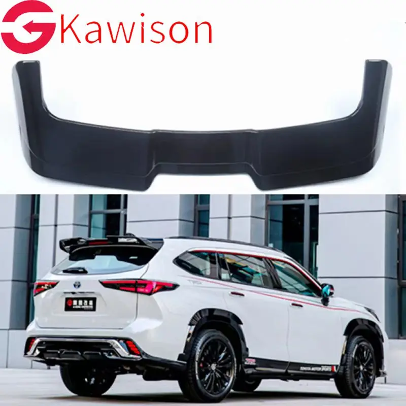 

FOR Toyota Highlander Roof Spoiler Wing CAR Trunk ABS Material Tail Fin Glossy Black White Accessories Refit 3D Style 2022