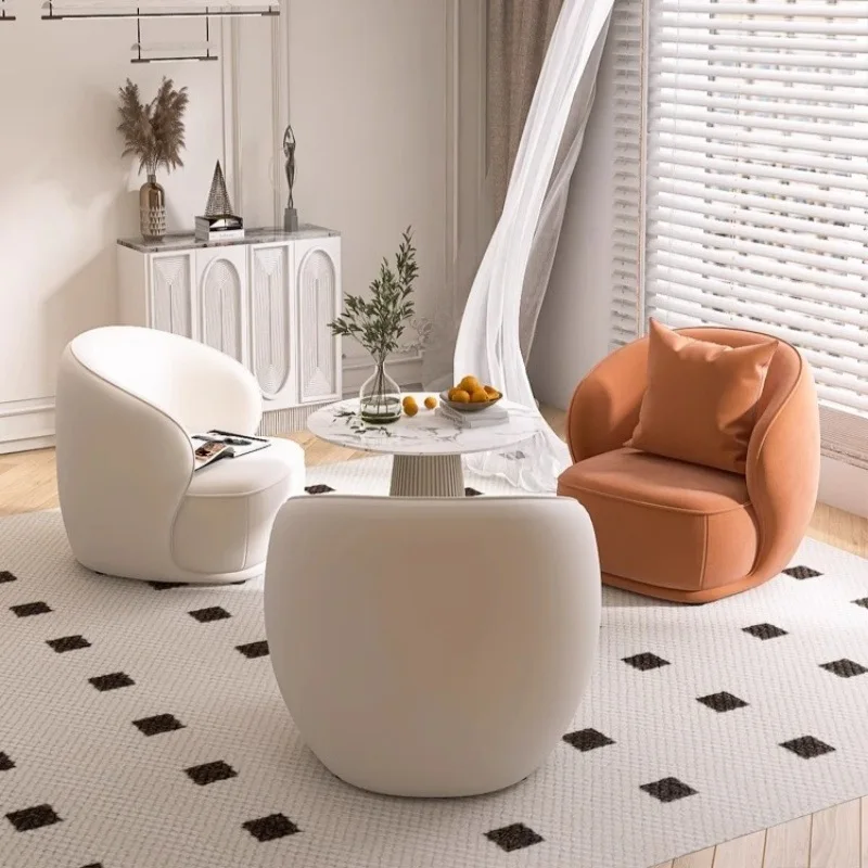 

Simple cream style negotiation Internet celebrity single sofa hotel balcony leisure beauty salon rest balcony leisure