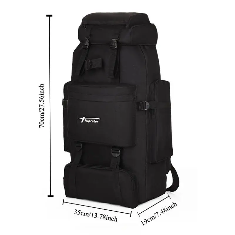 حقيبة ظهر للمشي لمسافات طويلة بسعة كبيرة 70 لتر للتخييم وتسلق الجبال مع حقيبة سفر خارجية للتخزين متعدد الطبقات #2