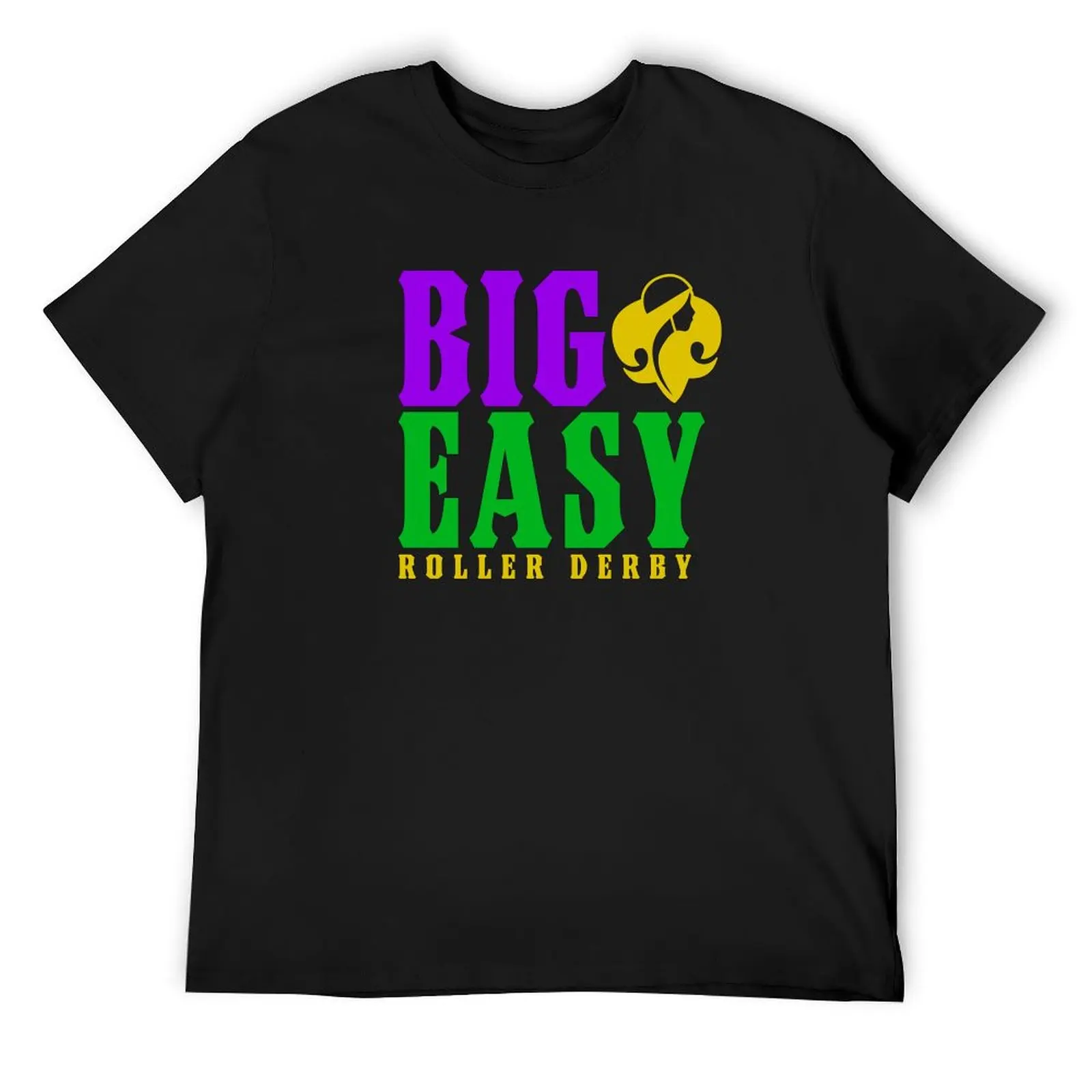 

Big Easy Roller Derby - Mardi Gras colors T-Shirt Personalized t-shirt anime shirt sweat mens t shirts top quality