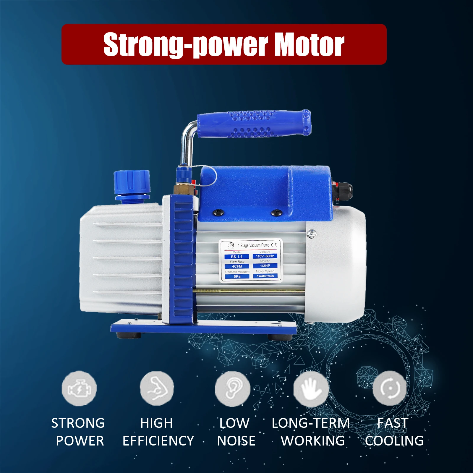 P PBAUTOS 4CFM 1/3HP 110V60HZ Single purpose vacuum pump