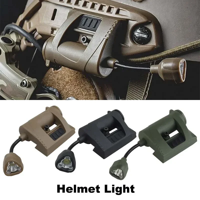 MPLS CHARGE Hunting Helmet Flashlight 3 Modes LED Tactical Helmet Head Light Energy Saving Outdoor Headlamp