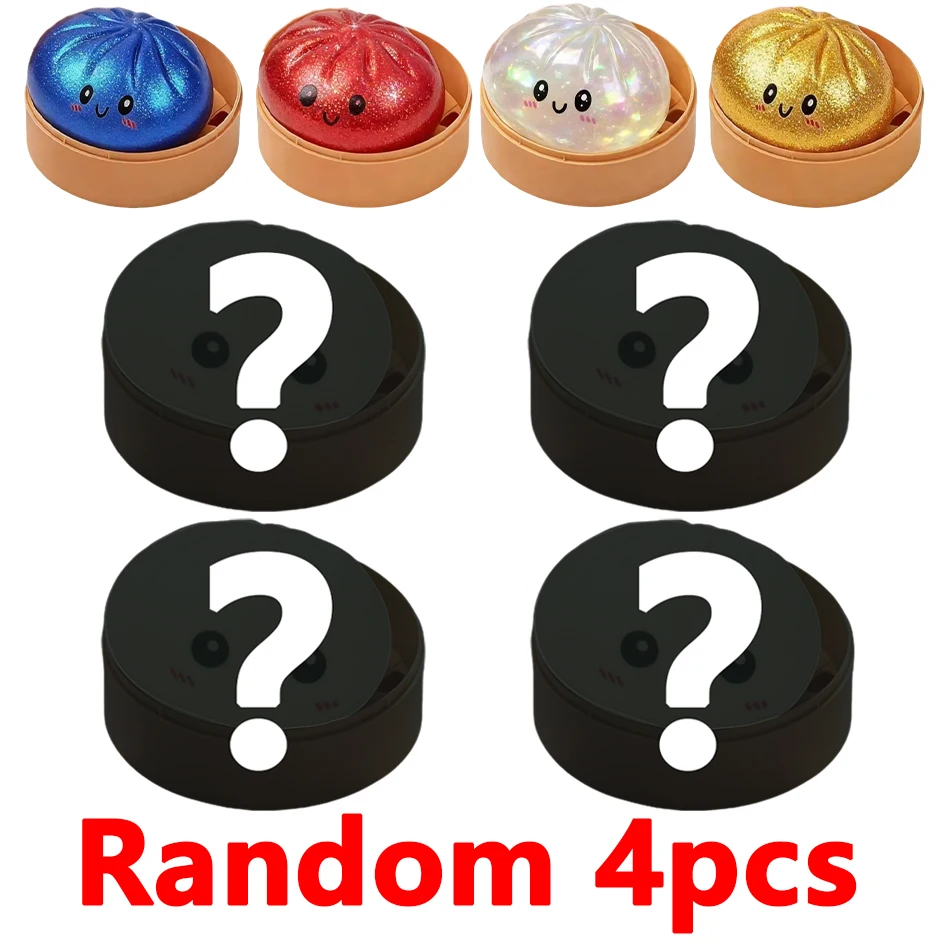 11 Stijlen Realistische Reuze Dumpling Knijp Speelgoed Met Bamboe Stoommandje Zachte Deegbal Decompressie Fidget Speelgoed Grappig Creatief Cadeau