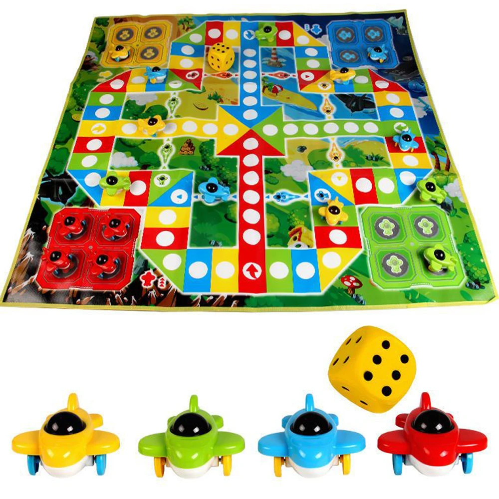 

Big Flying Chess Board Carpet Safe Floor Mat Rug Kids Crawling Cushion Blanket Family Party Board Game For Parent-Child Game