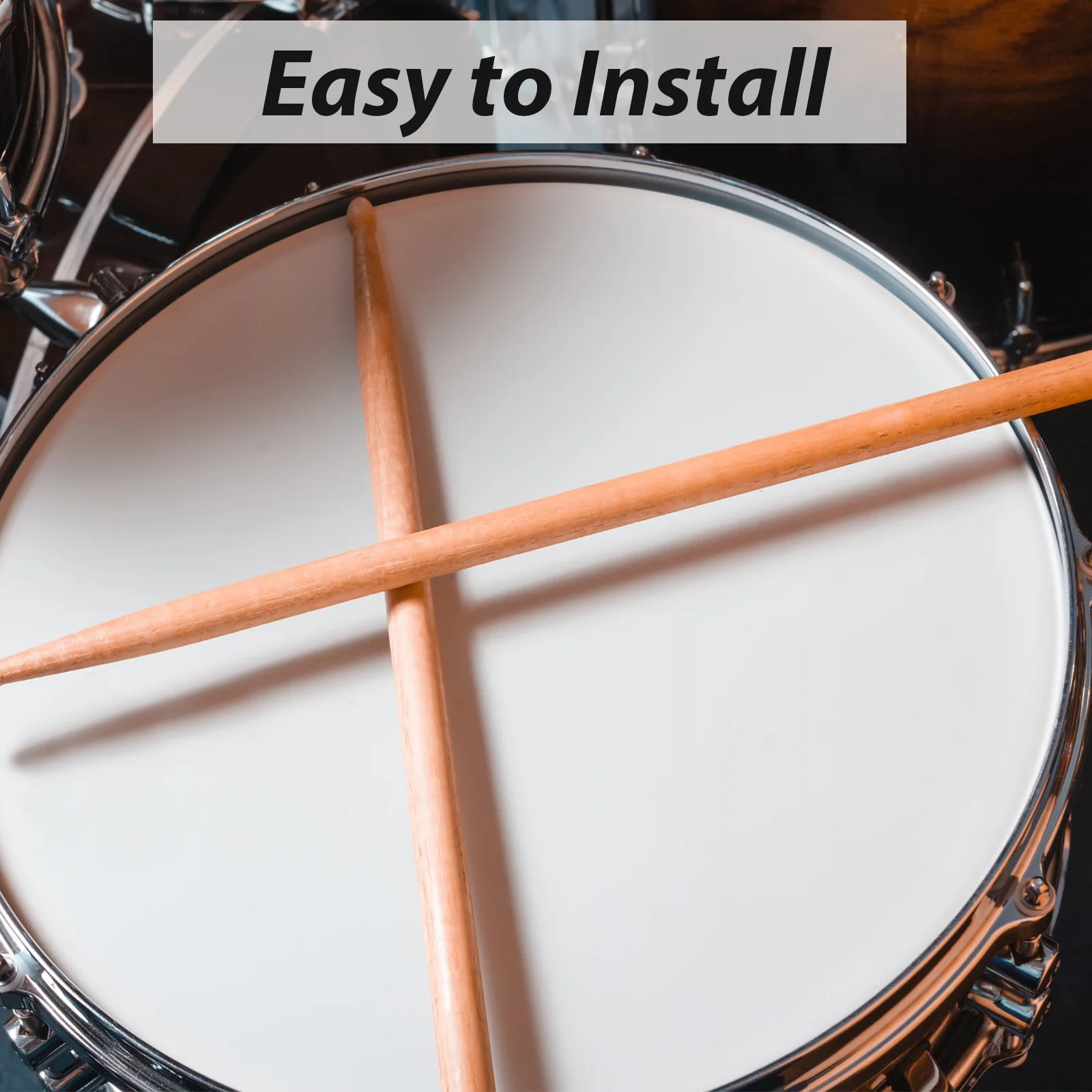 

Metal Pressing Ring Replacement Electroplated Durable Thick Wear Resistant Drum Fitting Easy Install Solid Drum Ring Accessory