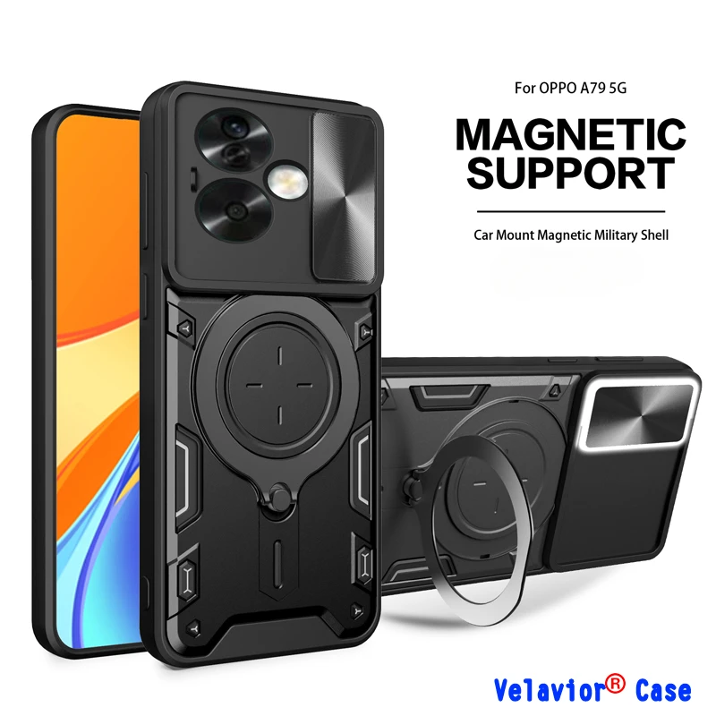 

Case for Oppo A79 5g Armor Shockproof Phone Shell for Oppo A79 A38 A78 A98 A96 5G A38 A78 4G Cover Funda Slide Camera Lens Case