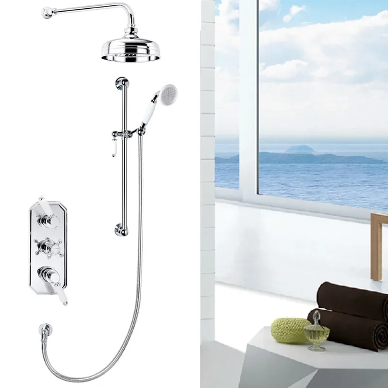 China Slion Triple control WRAS traditional concealed thermostatic valve  shower set