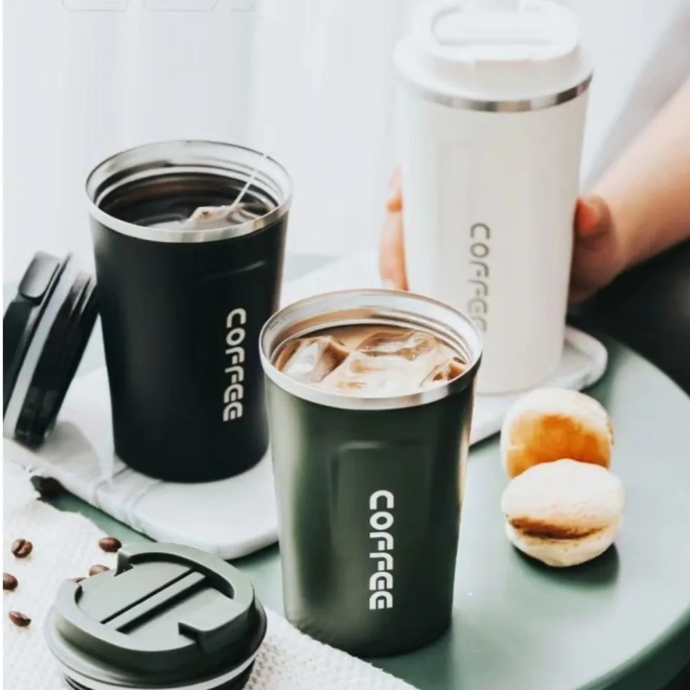 380ml/510ml コーヒーカップ ステンレス鋼 漏れ防止設計 トラベルサーマルマグ 断熱コーヒー断熱カップ