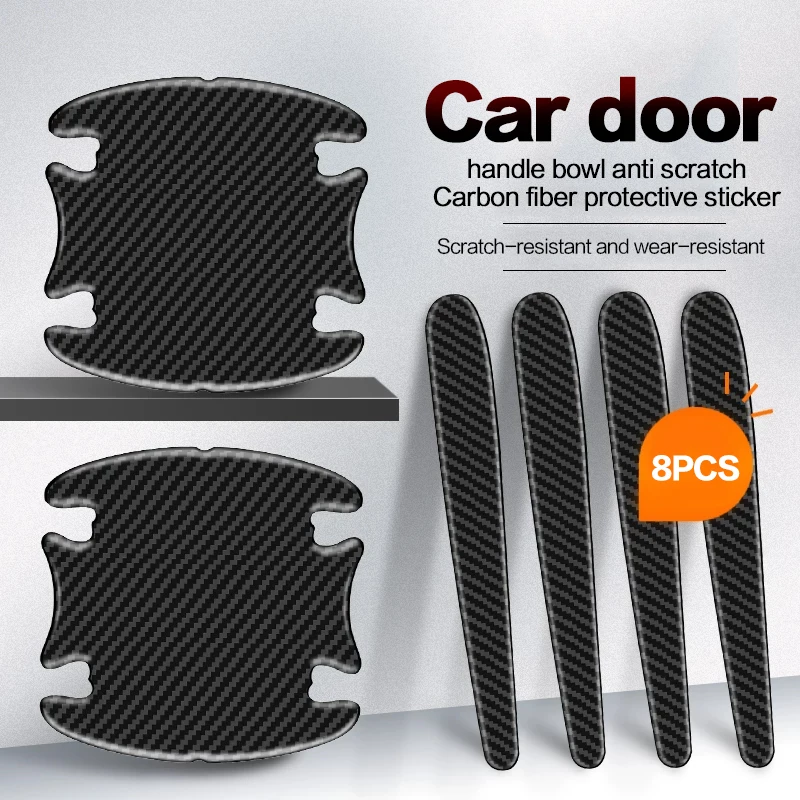

Carbon Fiber Car Stickers Anti Scratch Car Door Handle Protector Automobiles Handle Protection Film Styling Exterior Accessorie