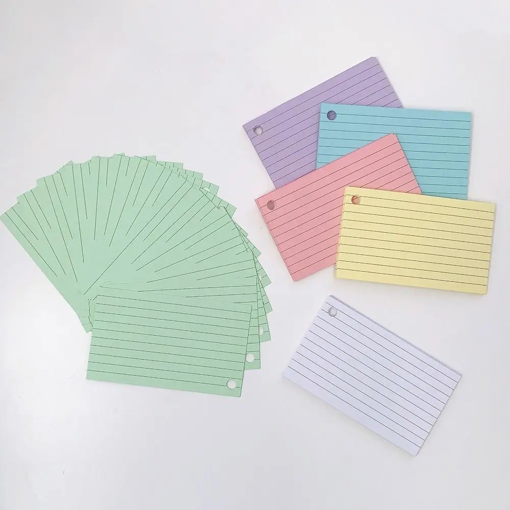 Durable Horizontal Line Binder Memo Book Double-sided Loose-Leaf Loose-Leaf Index Cards With Cover Flash Cards Office