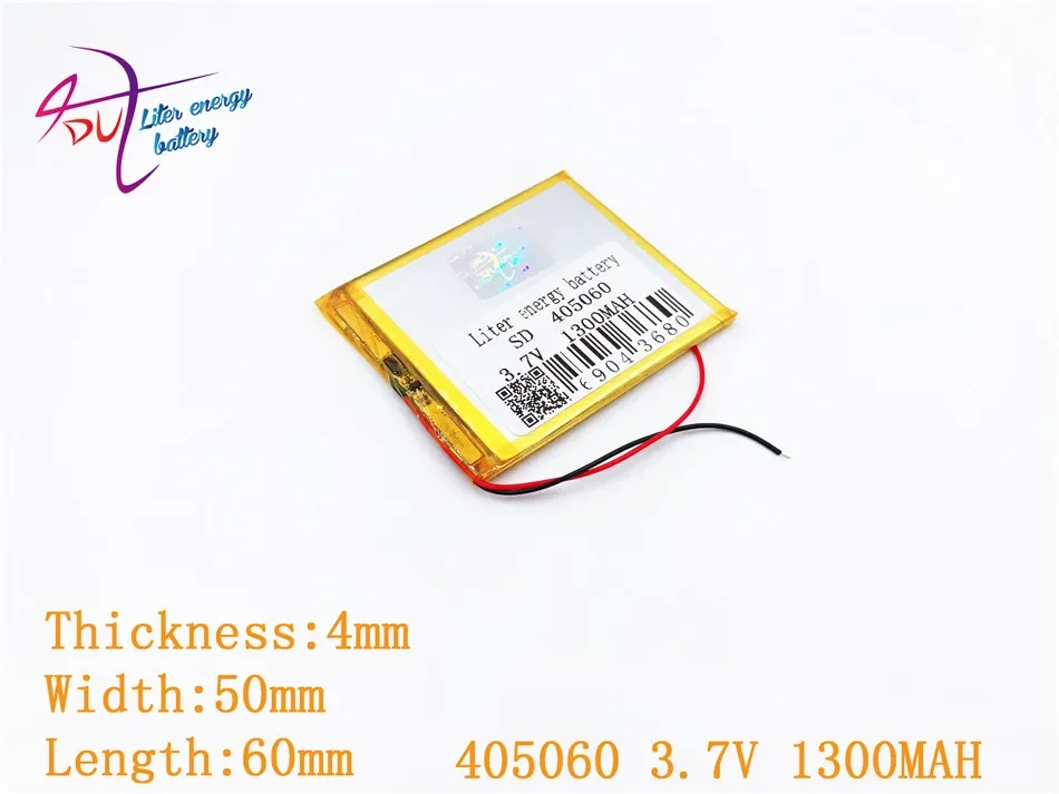 

Liter energy battery SD 405060 Rechargeable 3.7V Lithium Polymer Battery 1300MAH Lipo Battery 405060 for GPS Device