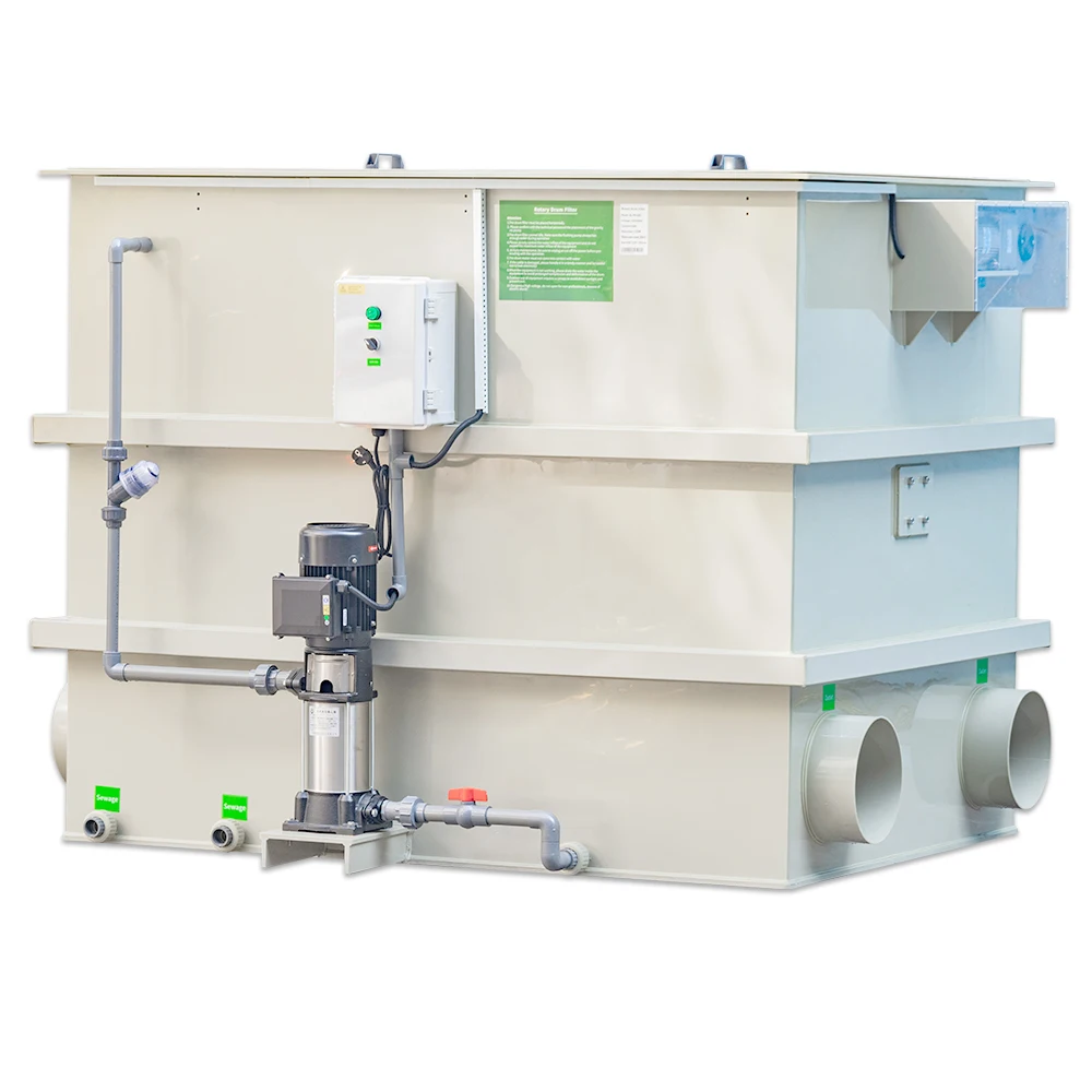 Custom Fish Pond Big Drum Filter 200m3/h Aquaculture Shrimp Farming Water Treatment 200t Rotating Drum Filter
