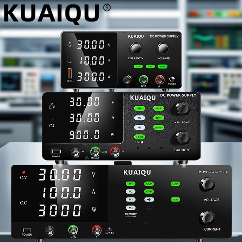 

KUAIQU OCP OVP Обновленный источник питания постоянного тока 15 В 30 В 60 В 80 В 100 В 150 В 200 В 300 В 1000 В Регулируемый настольный стабилизатор напряжения Тестовый ремонт
